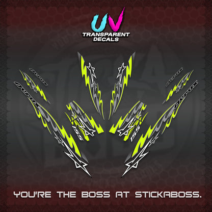 AEROX V2 INDO UV TRANSPARENT DECALS (2026 STAR 0001 MOTIF) STICKER KITS By STICKABOSS