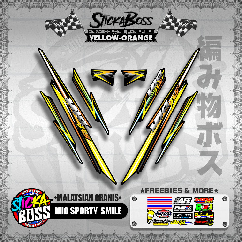 MIO SPORTY / SMILE DECALS ( MALAYSIAN GRANIS ) [ PREMIUM GLOSSY LAMINATED ]【WITH FREEBIES】