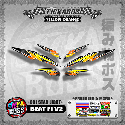 BEAT FI V2 STICKER DECALS ( 001 STAR LIGHT )【WITH FREEBIES】