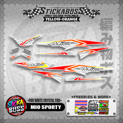 MIO SPORTY THAI-MALAYSIAN STICKER DECALS ( FOR WHITE CRYSTAL FIRE )【WITH FREEBIES】