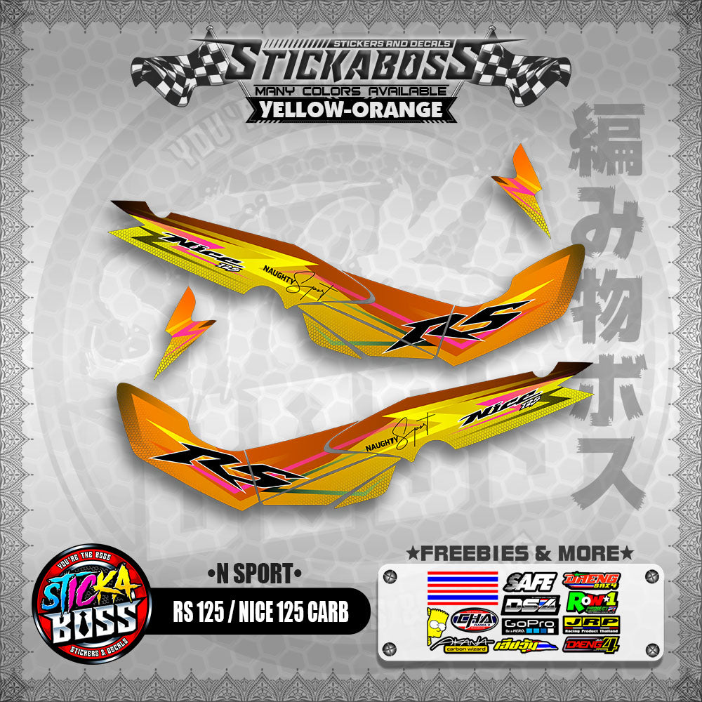 RS 125 NICE / 125 CARB STICKER DECALS ( N SPORT )【WITH FREEBIES】