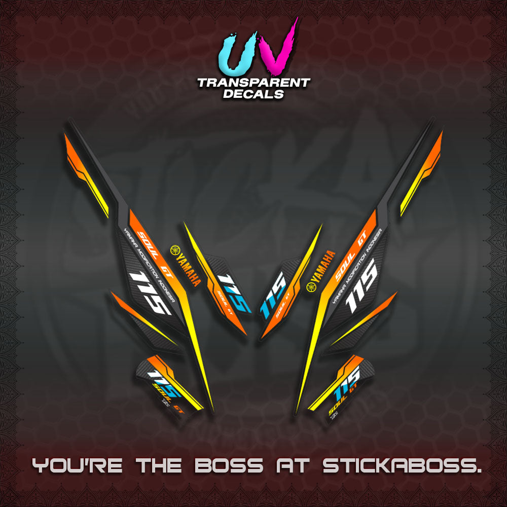 【PREMIUM UV PRINT】TRANSPARENT MIO SOUL I 115 GT INDO DECALS(0002 DESIGN)STICKER DECALS By STICKABOSS