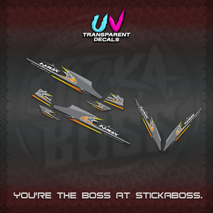 NMAX V1 THAI-INDO  UV TRANSPARENT DECALS (THMI 02 DESIGN)STICKER DECALS By STICKABOSS