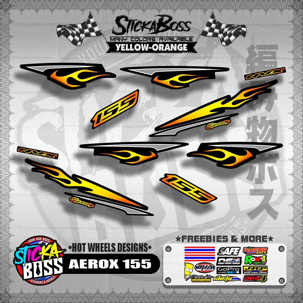 AEROX 155 DECALS ( HOT WHEELS DESIGNS )【WITH FREEBIES】
