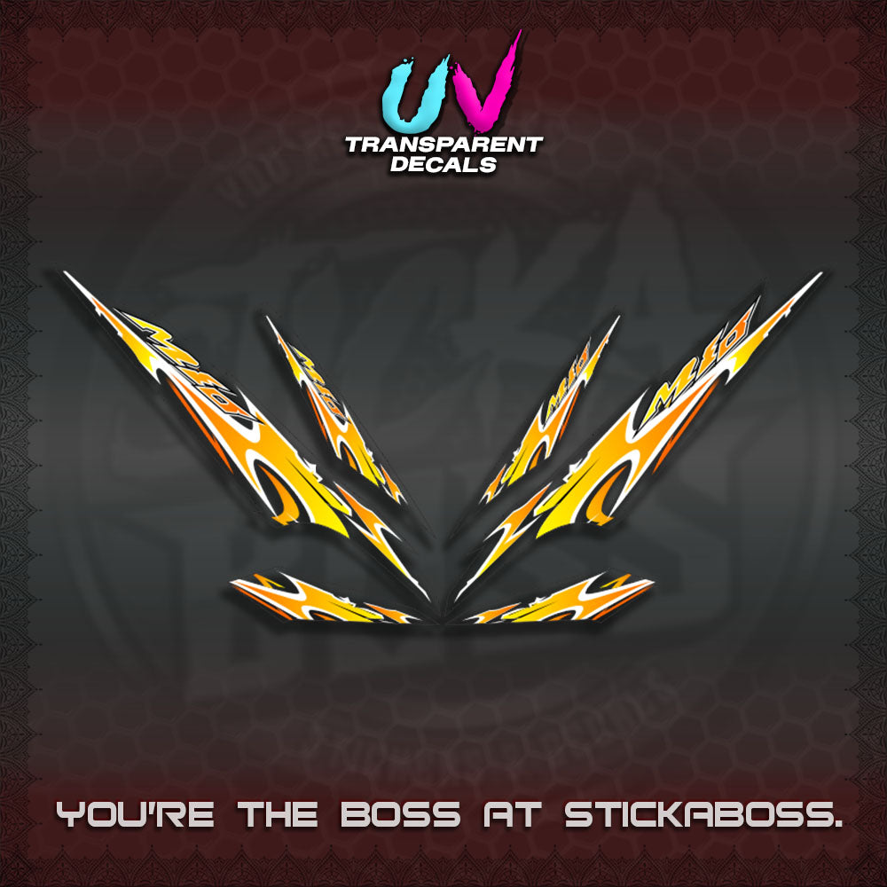 MIO 1 INDO UV TRANSPARENT (STRIPING A46 DESIGN)STICKER DECALS By STICKABOSS