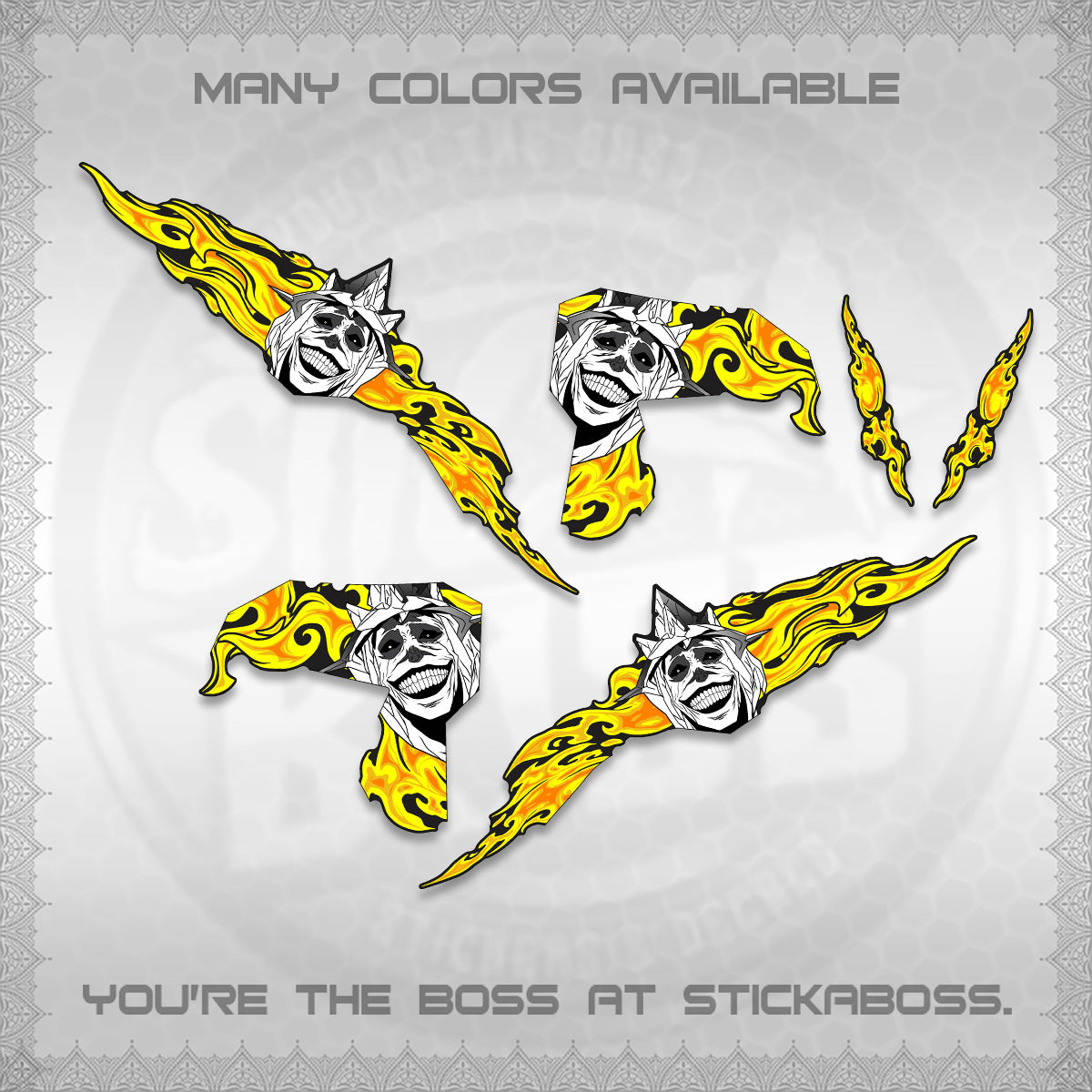 CLICK V3 DECALS (SOLO STATUE OF GOD DESIGN)STICKER DECALS By STICKABOSS