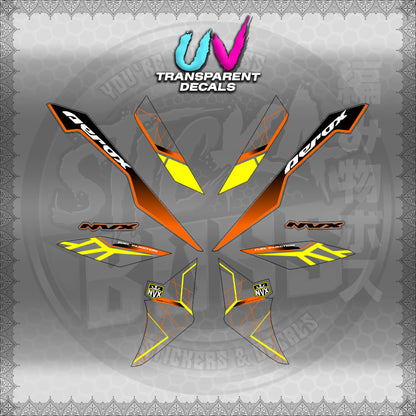 【PREMIUM UV PRINT】TRANSPARENT AEROX V3 ALPHA TURBO INDO-MALAYSIAN (AV3MAMABO)【WITH FREEBIES】