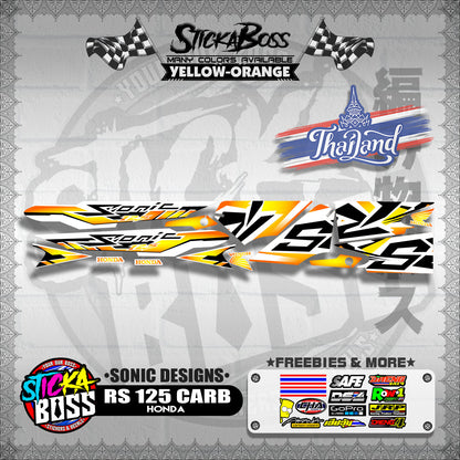 RS 125 CARB THAI DECALS ( SONIC DESIGNS )【WITH FREEBIES】