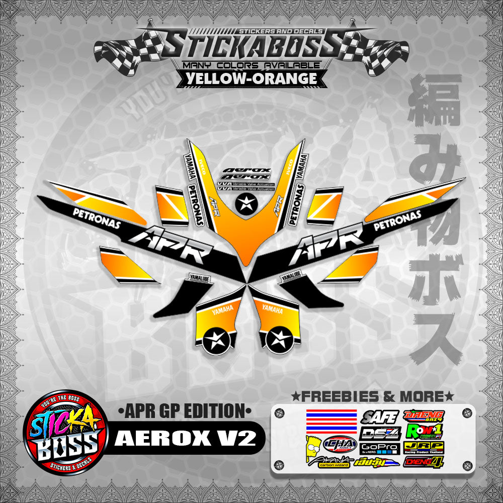 AEROX V2 STICKER DECALS ( APR GP EDITION )【WITH FREEBIES】