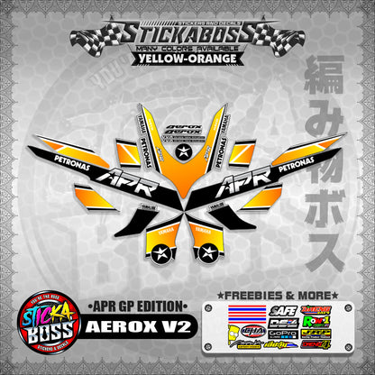 AEROX V2 STICKER DECALS ( APR GP EDITION )【WITH FREEBIES】