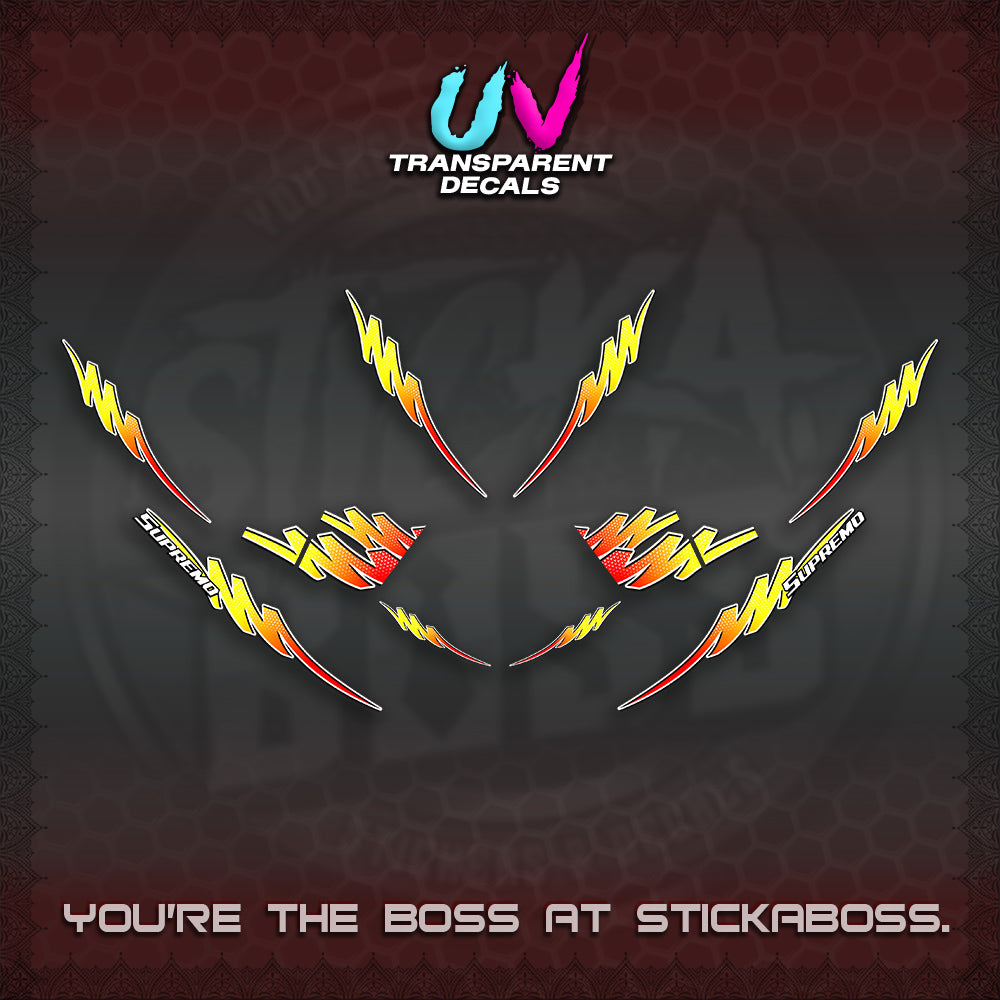 AEROX V2 UV TRANSPARENT STRIPING DECALS (2 TONE PUTRA VIRDIAN)STICKER DECALS By STICKABOSS (Copy)