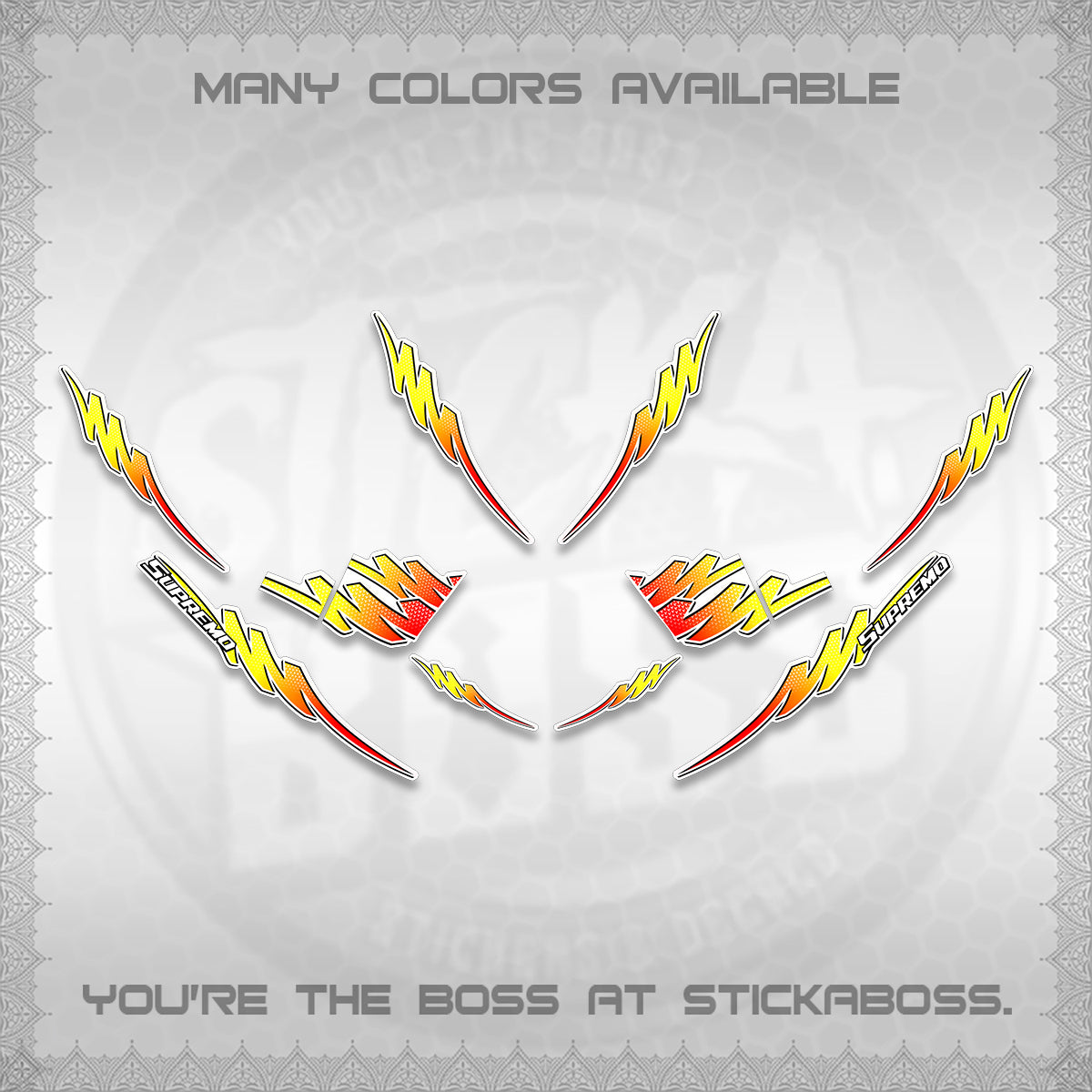 AEROX V2 FOR WHITE STRIPING DECALS (2 TONE PUTRA VIRDIAN)STICKER DECALS BY STICKABOSS