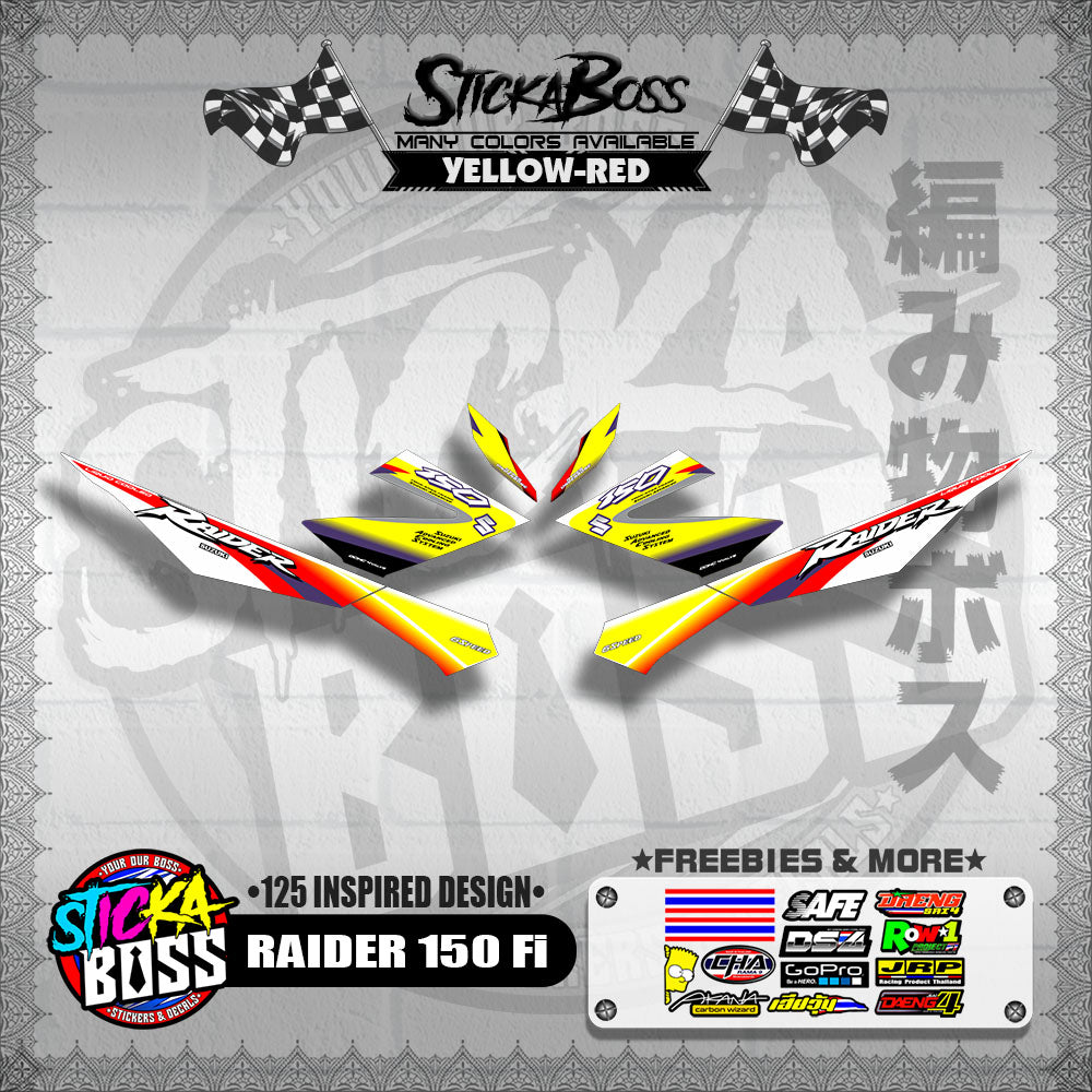 RAIDER 150 Fi DECALS ( 125 INSPIRED DESIGN )【WITH FREEBIES】