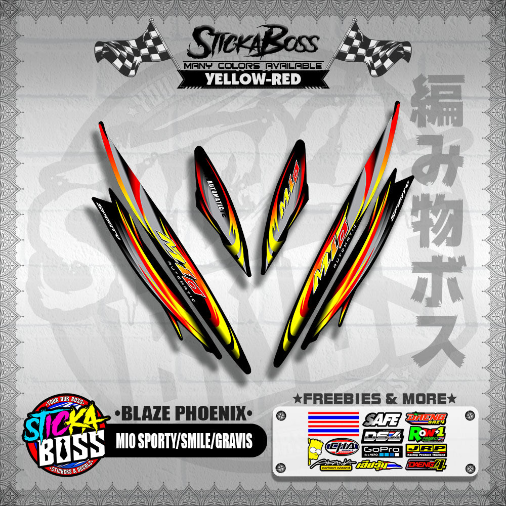 MIO SPORTY / SMILE / GRAVIS DECALS ( BLAZE PHOENIX )【WITH FREEBIES】