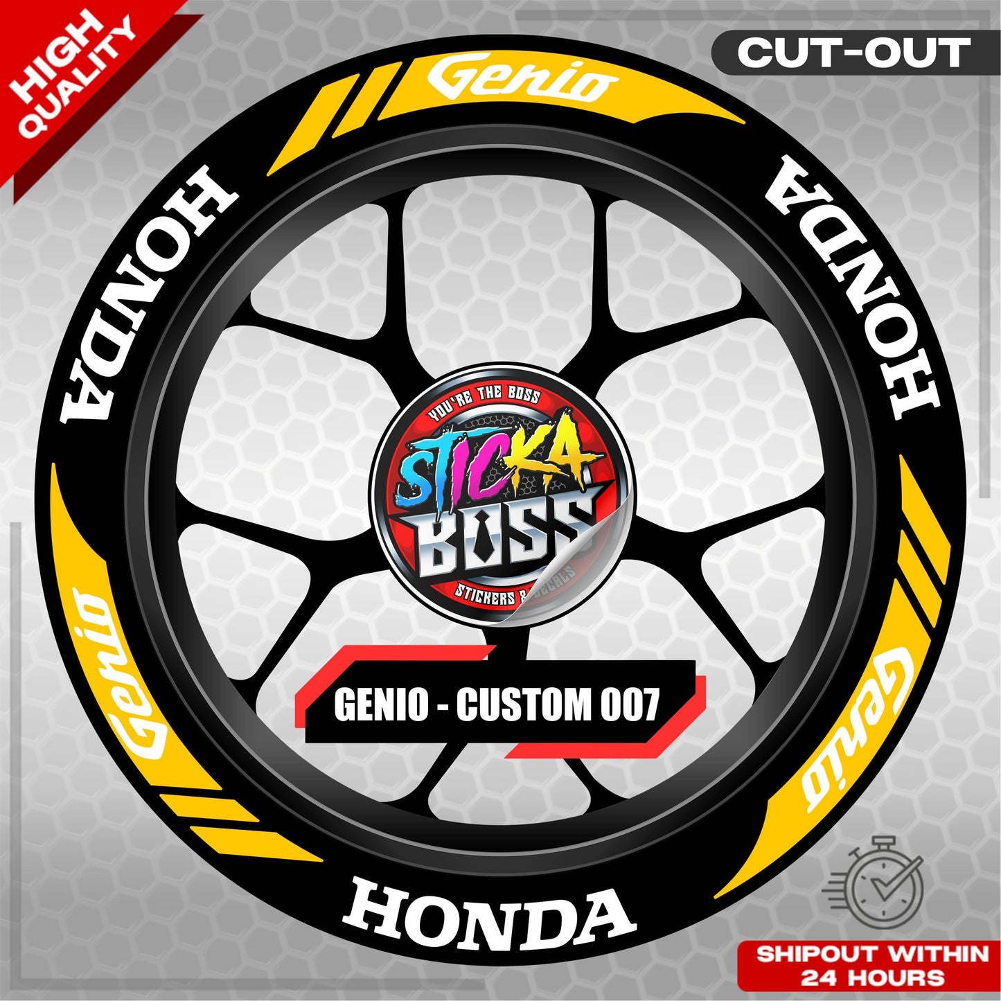 GENIO MAG STICKER SET ( 2 MAGS ) - CUSTOM 007 | VINYL WATERPROOF CUT-OUT DECALS