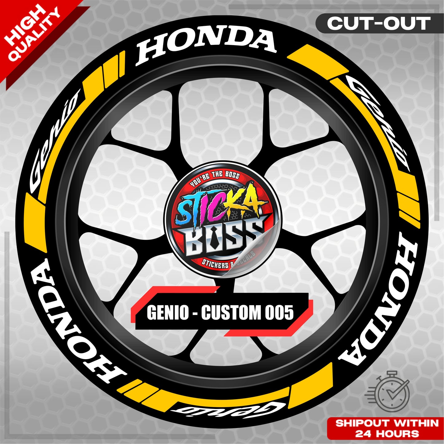 GENIO MAG STICKER SET ( 2 MAGS ) - CUSTOM 005 | VINYL WATERPROOF CUT-OUT DECALS
