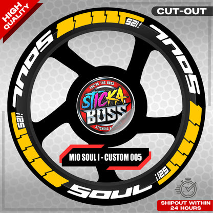 MIO SOUL I 125 MAG STICKER SET ( 2 MAGS ) - CUSTOM 005 | VINYL WATERPROOF CUT-OUT DECALS