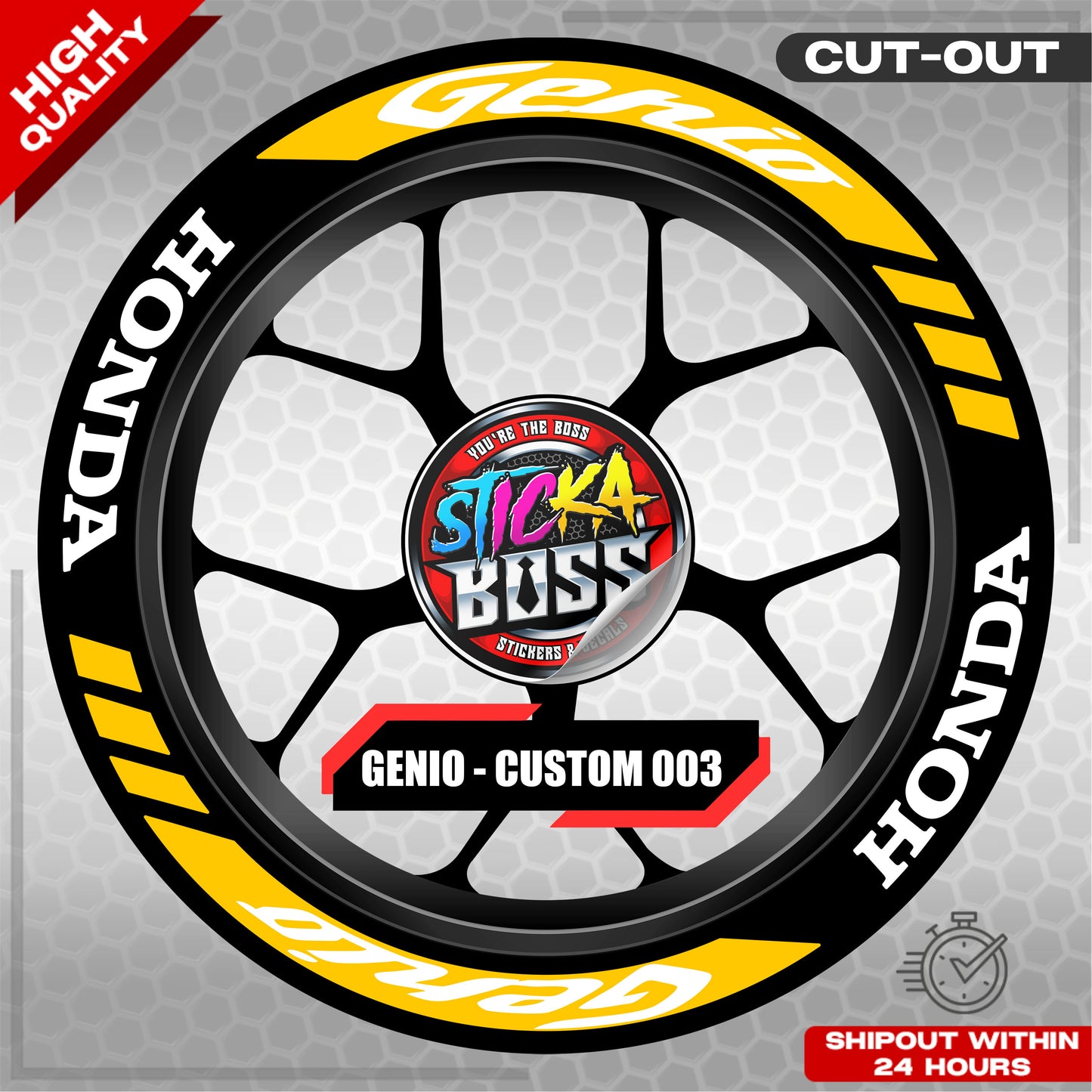 GENIO MAG STICKER SET ( 2 MAGS ) - CUSTOM 003 | VINYL WATERPROOF CUT-OUT DECALS