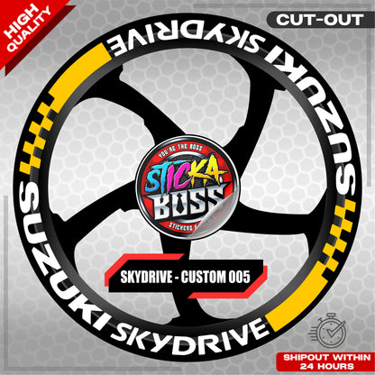 SKYDRIVE MAG STICKER SET ( 2 MAGS ) - CUSTOM 005 | VINYL WATERPROOF CUT-OUT DECALS
