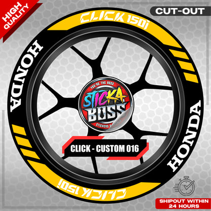 CLICK 150 MAG STICKER SET ( 2 MAGS ) - CUSTOM 016 | VINYL WATERPROOF CUT-OUT DECALS