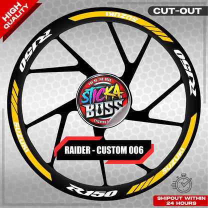 RAIDER R150 MAG STICKER SET ( 2 MAGS ) - CUSTOM 006 | VINYL WATERPROOF CUT-OUT DECALS