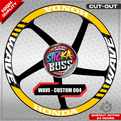 WAVE 110  125 MAG STICKER SET ( 2 MAGS ) - CUSTOM 004 | VINYL WATERPROOF CUT-OUT DECALS