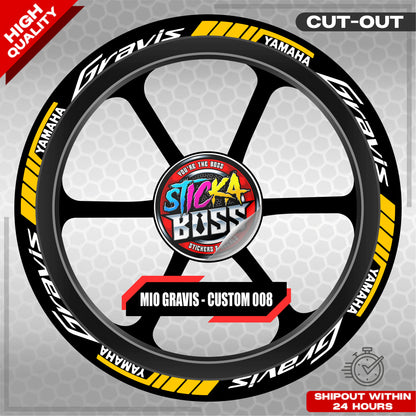 MIO GRAVIS MAG STICKER SET ( 2 MAGS ) - CUSTOM 008 | VINYL WATERPROOF CUT-OUT DECALS