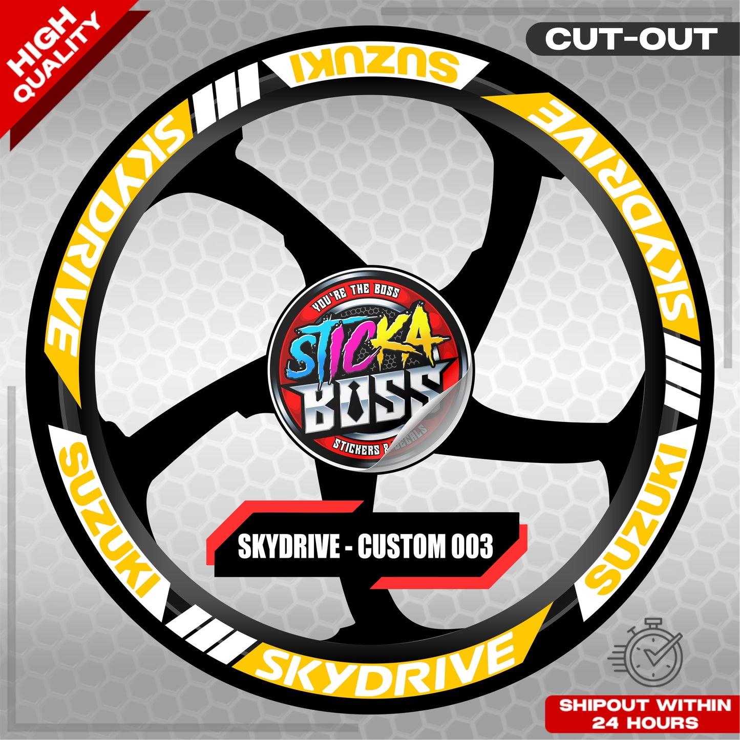 SKYDRIVE MAG STICKER SET ( 2 MAGS ) - CUSTOM 003 | VINYL WATERPROOF CUT-OUT DECALS