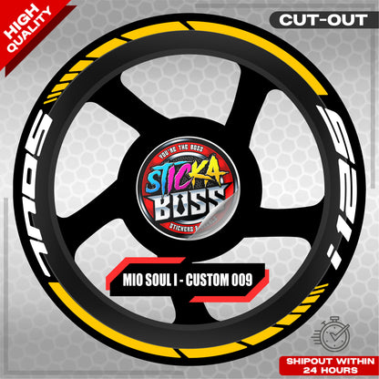 MIO SOUL I 125 MAG STICKER SET ( 2 MAGS ) - CUSTOM 009 | VINYL WATERPROOF CUT-OUT DECALS
