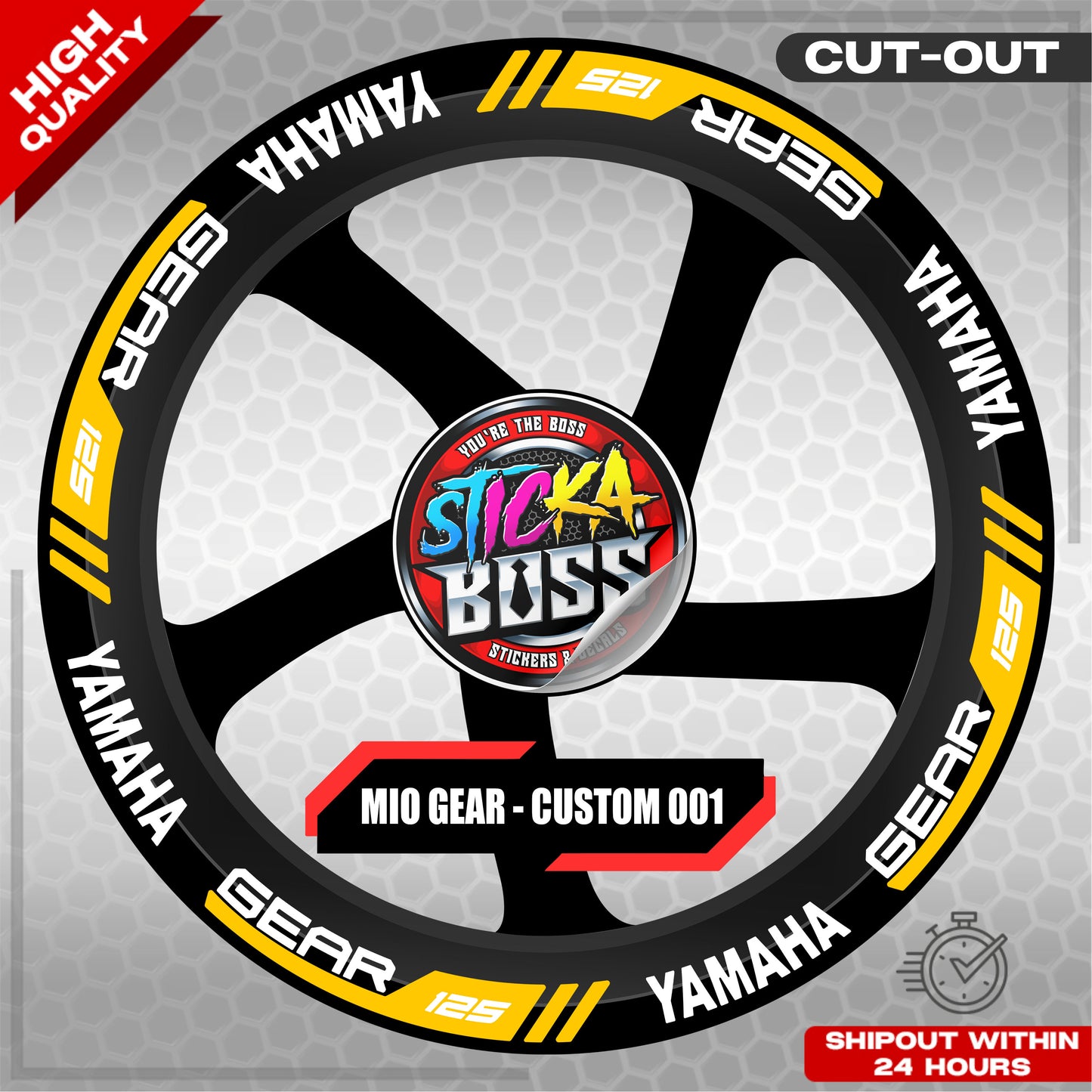 MIO GEAR MAG STICKER SET ( 2 MAGS ) - CUSTOM 001 | VINYL WATERPROOF CUT-OUT DECALS