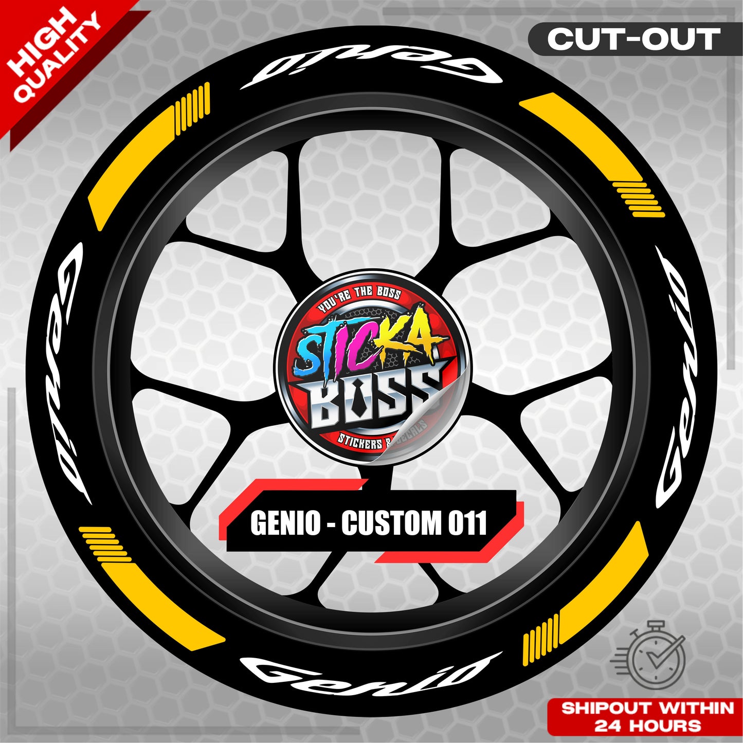 GENIO MAG STICKER SET ( 2 MAGS ) - CUSTOM 011 | VINYL WATERPROOF CUT-OUT DECALS