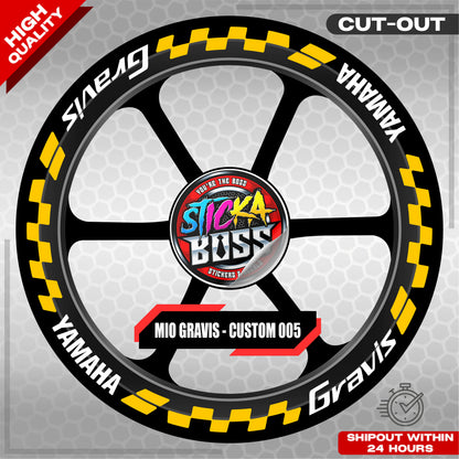 MIO GRAVIS MAG STICKER SET ( 2 MAGS ) - CUSTOM 005 | VINYL WATERPROOF CUT-OUT DECALS