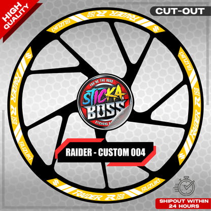 RAIDER R150 MAG STICKER SET ( 2 MAGS ) - CUSTOM 004 | VINYL WATERPROOF CUT-OUT DECALS