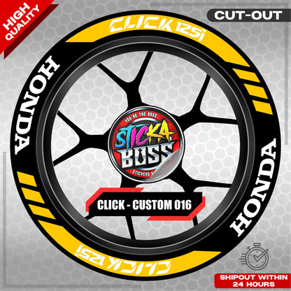 CLICK 125 MAG STICKER SET ( 2 MAGS ) - CUSTOM 016 | VINYL WATERPROOF CUT-OUT DECALS