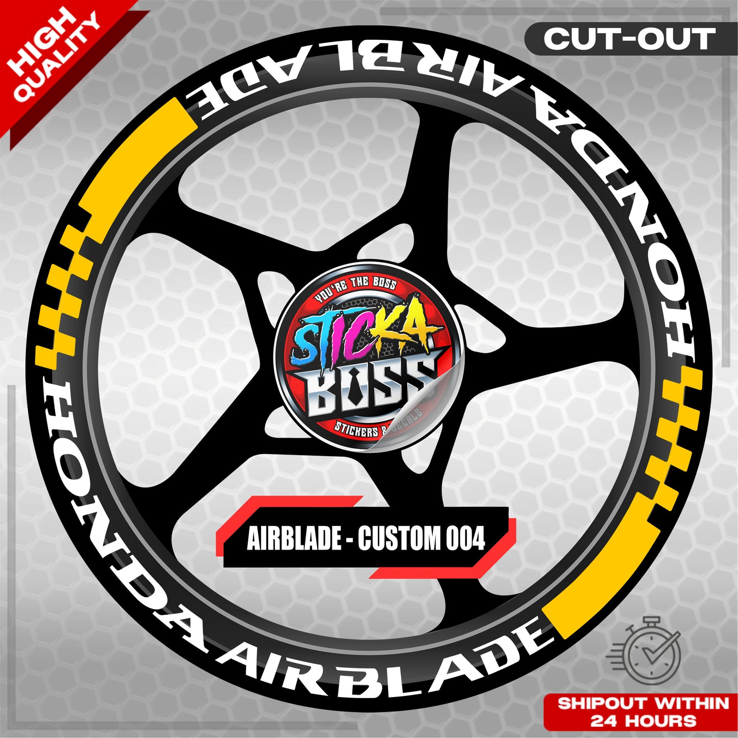 AIRBLADE 150 / 160 MAG STICKER SET ( 2 MAGS ) - CUSTOM 004 | VINYL WATERPROOF CUT-OUT DECALS
