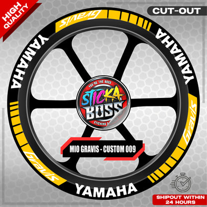 MIO GRAVIS MAG STICKER SET ( 2 MAGS ) - CUSTOM 009 | VINYL WATERPROOF CUT-OUT DECALS