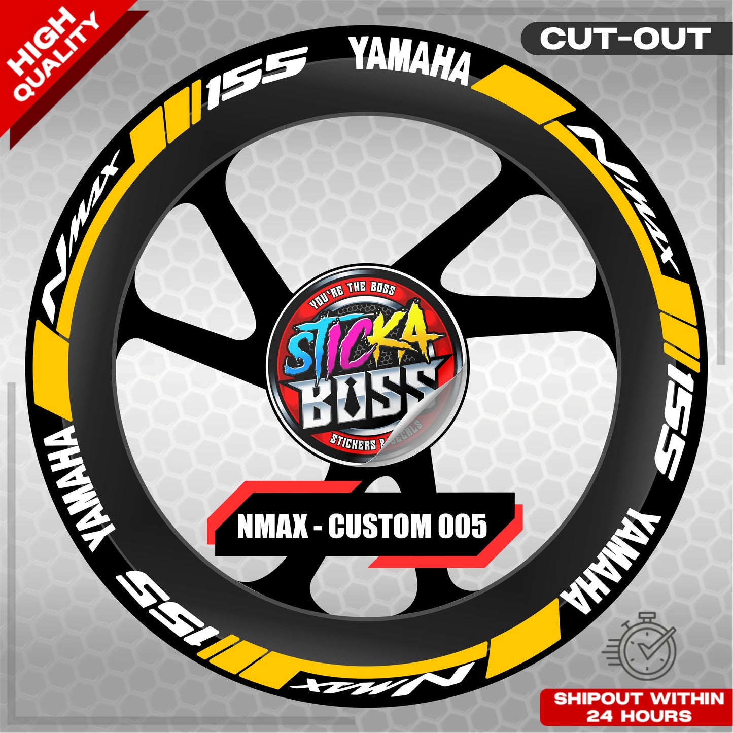 NMAX 155 MAG STICKER SET ( 2 MAGS ) - CUSTOM 005 | VINYL WATERPROOF CUT-OUT DECALS
