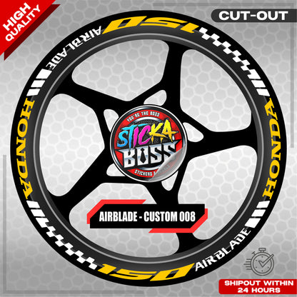 AIRBLADE 150 / 160 MAG STICKER SET ( 2 MAGS ) - CUSTOM 008 | VINYL WATERPROOF CUT-OUT DECALS