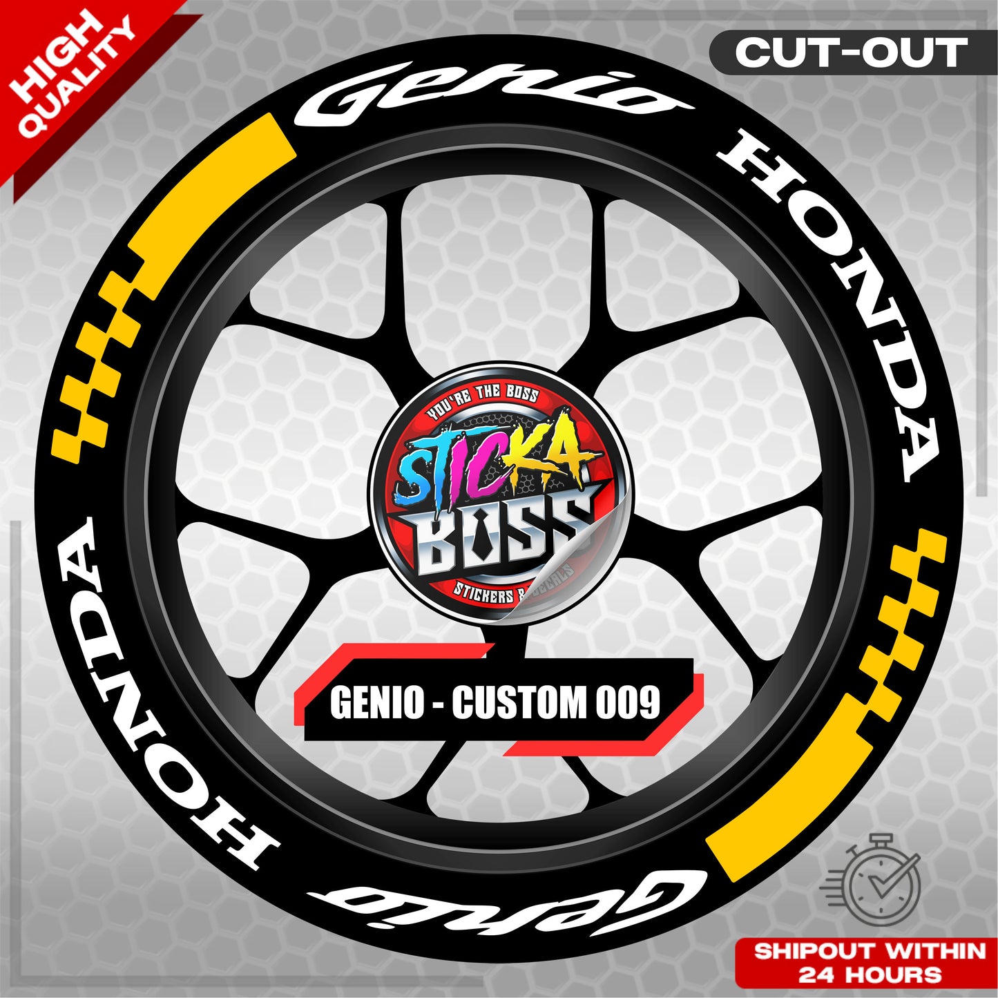 GENIO MAG STICKER SET ( 2 MAGS ) - CUSTOM 009 | VINYL WATERPROOF CUT-OUT DECALS