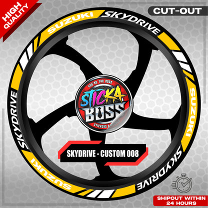 SKYDRIVE MAG STICKER SET ( 2 MAGS ) - CUSTOM 008 | VINYL WATERPROOF CUT-OUT DECALS