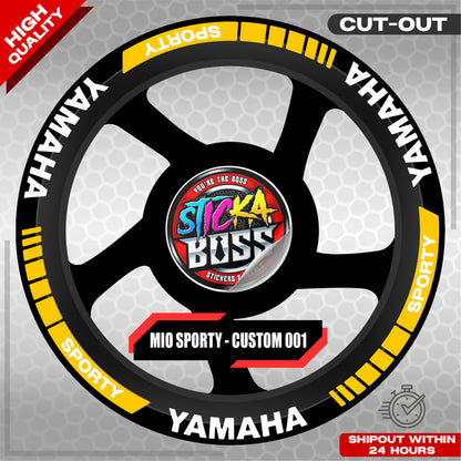 MIO SPORTY MAG STICKER SET ( 2 MAGS ) - CUSTOM 001 | VINYL WATERPROOF CUT-OUT DECALS