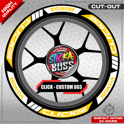 CLICK 150 MAGS STICKER SET  ( 2 MAGS ) - CUSTOM 003 | VINYL WATERPROOF CUT-OUT DECALS