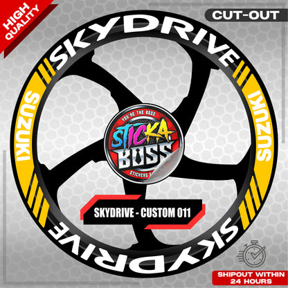 SKYDRIVE MAG STICKER SET ( 2 MAGS ) - CUSTOM 011 | VINYL WATERPROOF CUT-OUT DECALS
