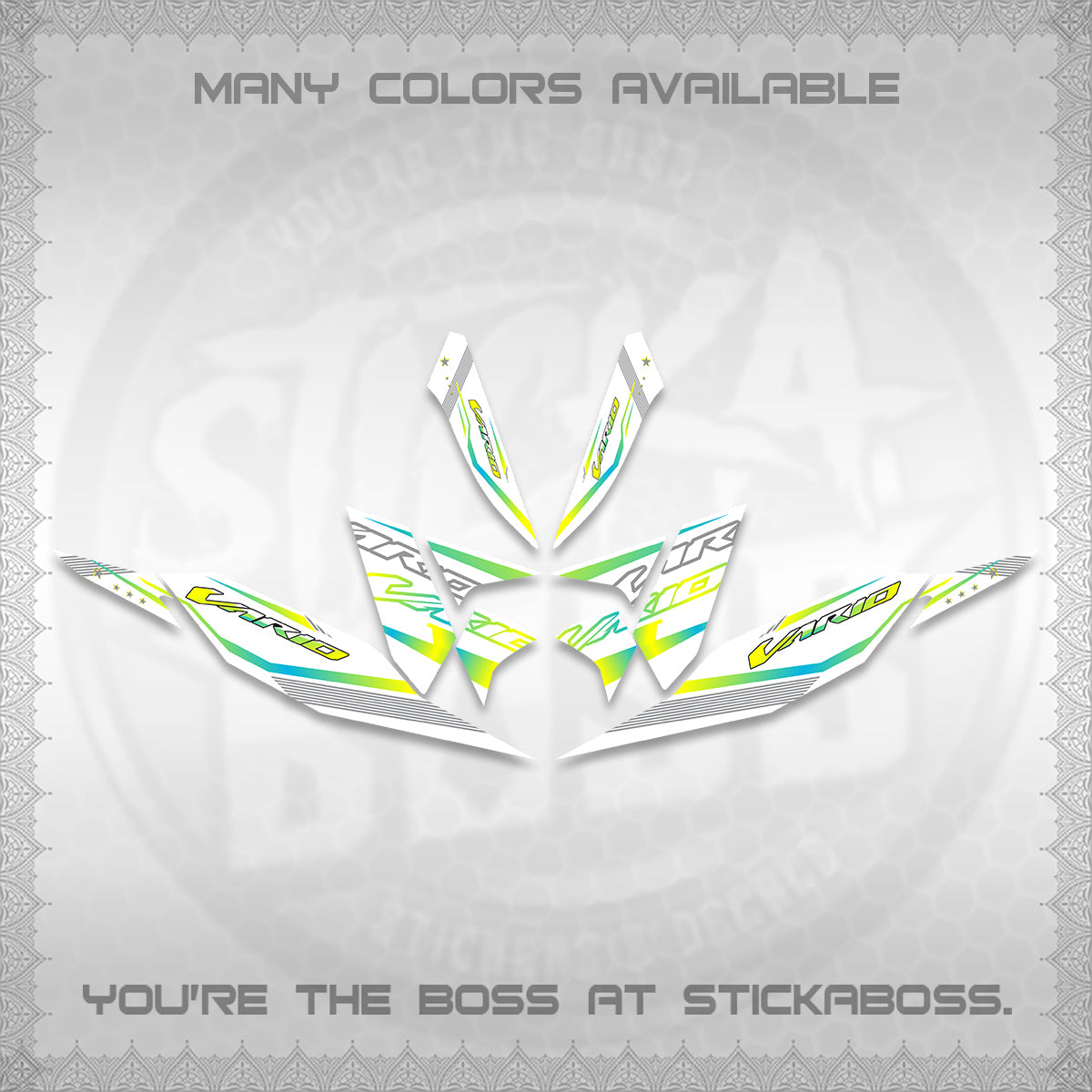 CLICK 125 V4 VARIO DECALS (2026 WHITE EDITION DESIGN) STICKER KITS By STICKABOSS