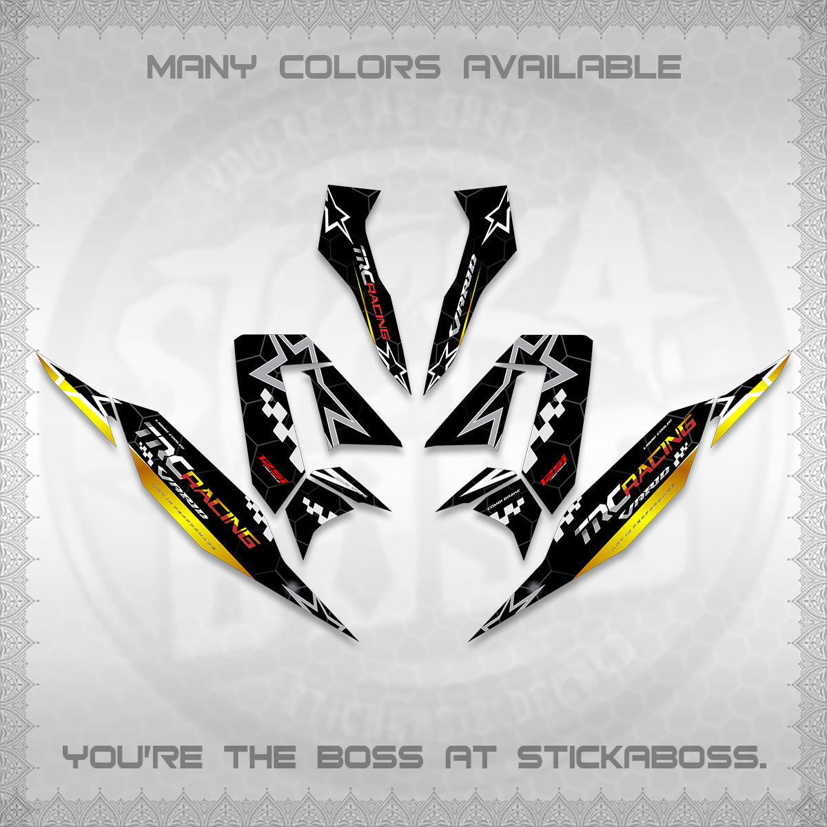 CLICK V4 DECALS (2026 TRC RACING DESIGN)STICKER DECALS By STICKABOSS