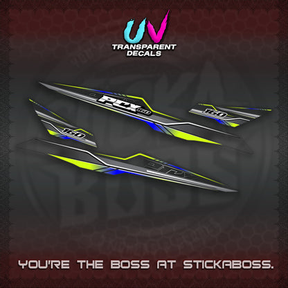 PCX 155 160 UV TRANSPARENT INDO DECALS (P007 NEW DESIGN)STICKER DECALS By STICKABOSS