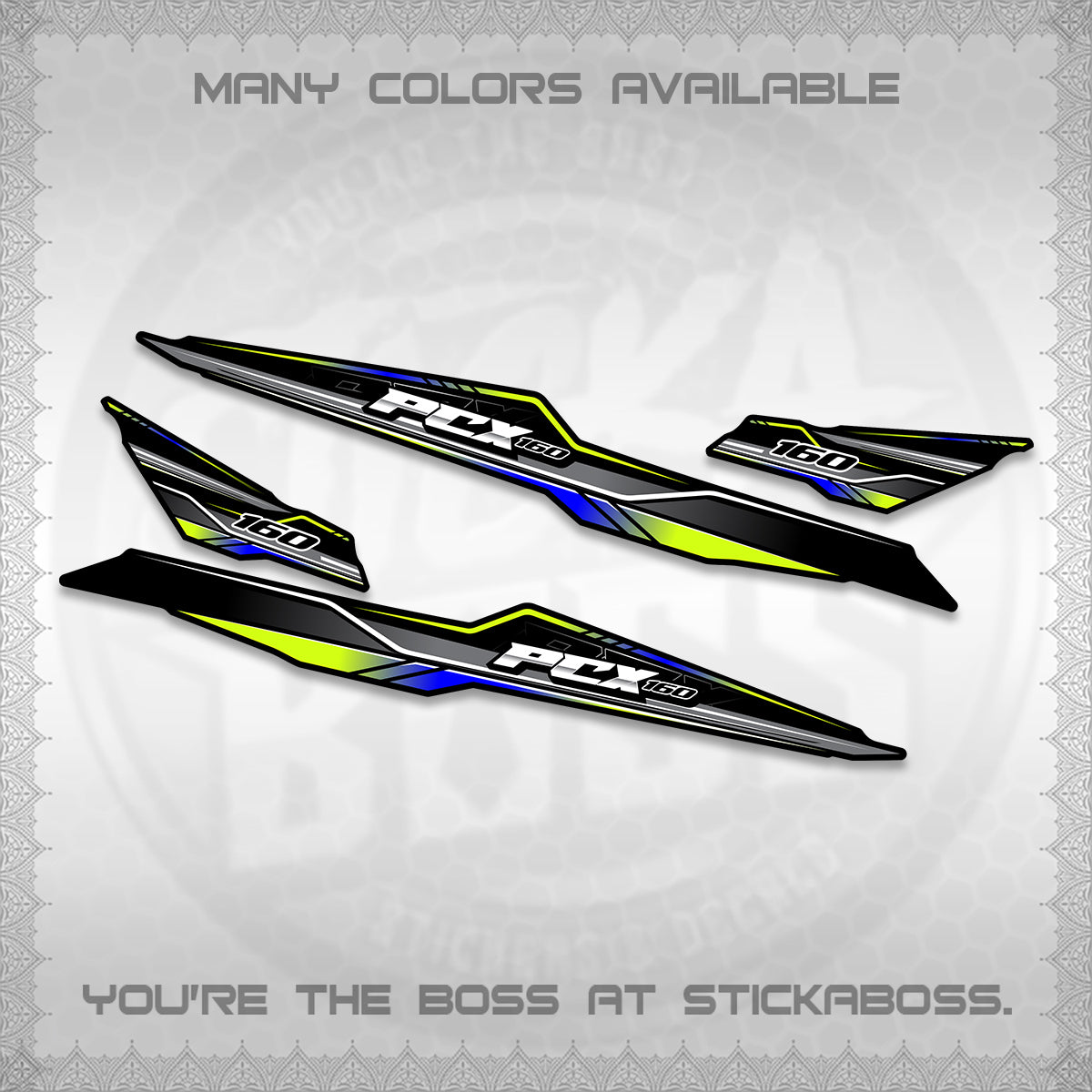 PCX 155 160 INDO DECALS (P007 NEW DESIGN)STICKER DECALS By STICKABOSS