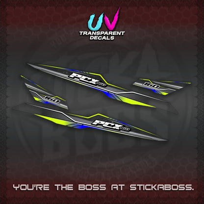 PCX 155 160 UV TRANSPARENT INDO DECALS (P007 NEW DESIGN)STICKER DECALS By STICKABOSS