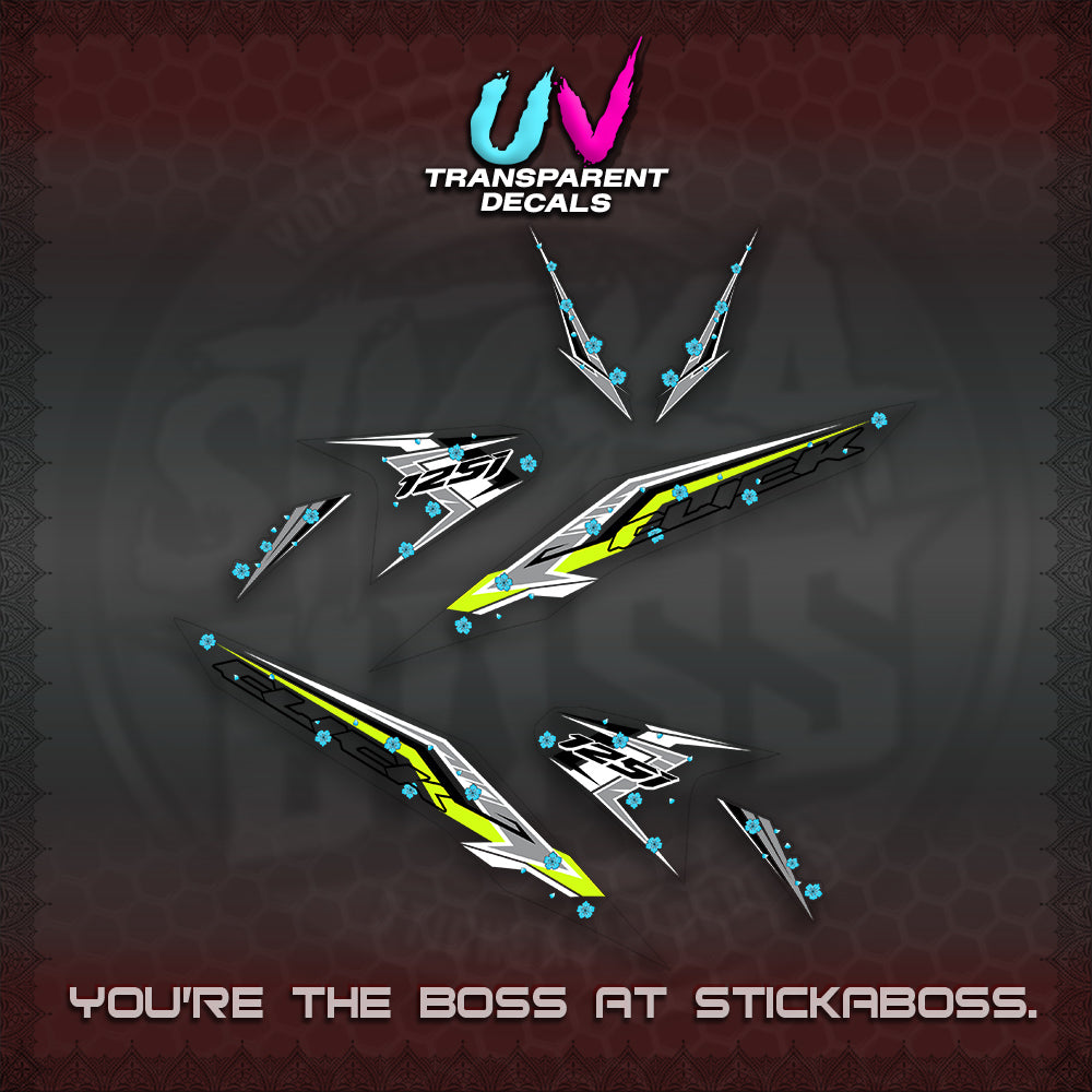 CLICK V2 UV TRANSPARENT VARIO DECALS (MOTIF POLET SAKURA DESIGN)STICKER DECALS By STICKABOSS