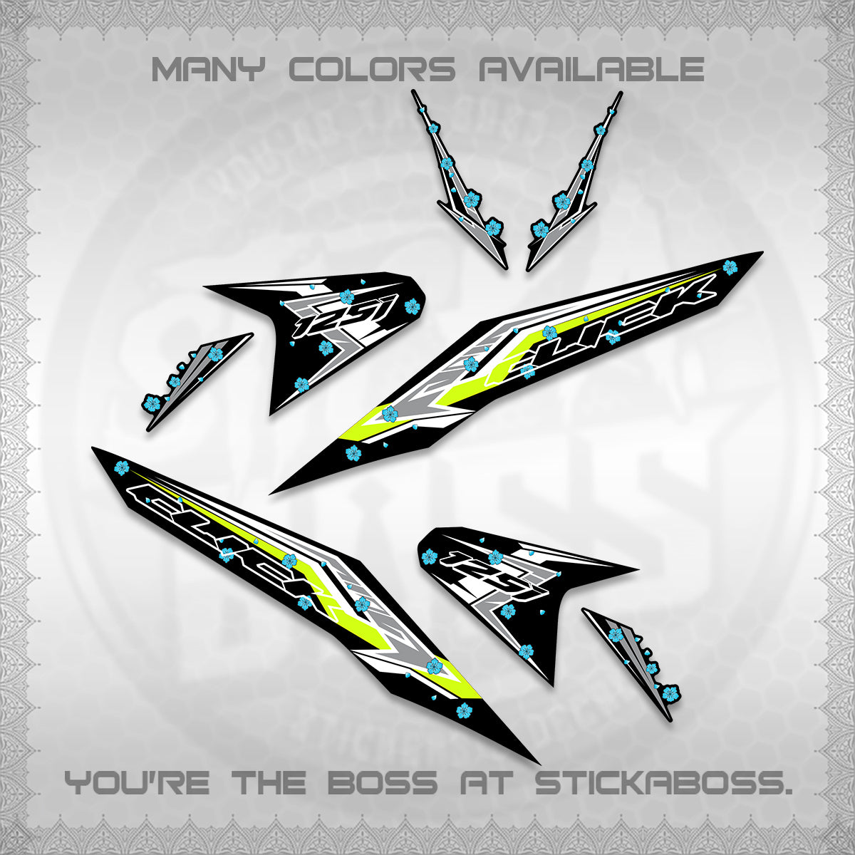 CLICK V2 VARIO DECALS (MOTIF POLET SAKURA DESIGN)STICKER DECALS By STICKABOSS